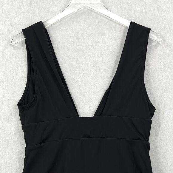 ANDIE Mykonos Classic One Piece Swimsuit Women XL Black Plunge V Neck Wide Strap - Picture 6 of 14